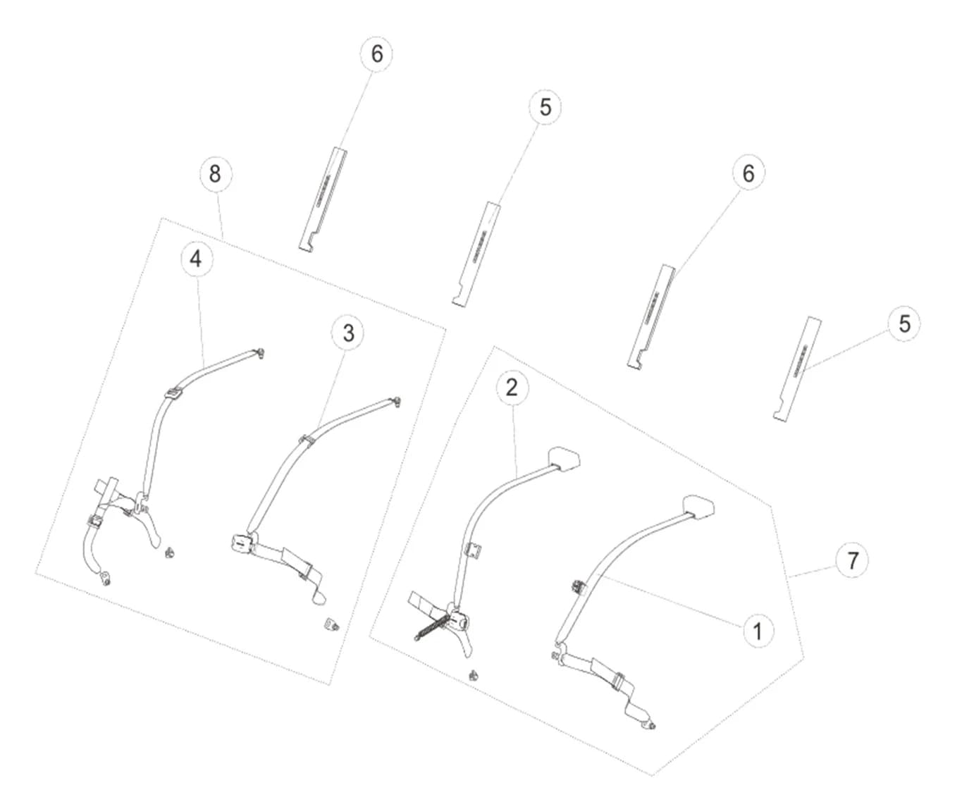 Driver safety belt buckle