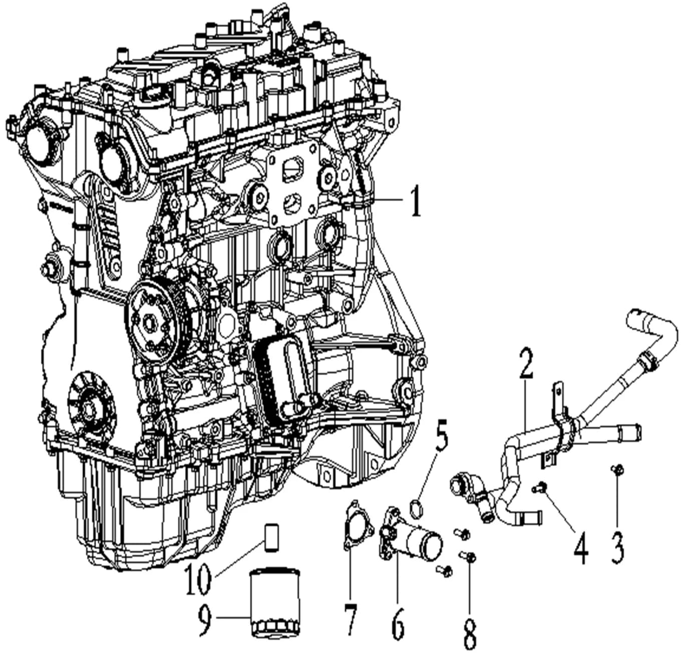 ENGINE Filtru ulei CONNECTING TUBE