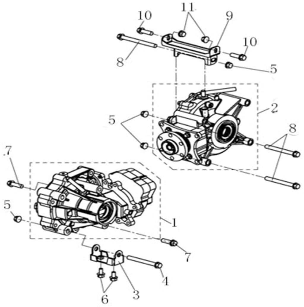 FRONT AND REAR GEAR-BOX