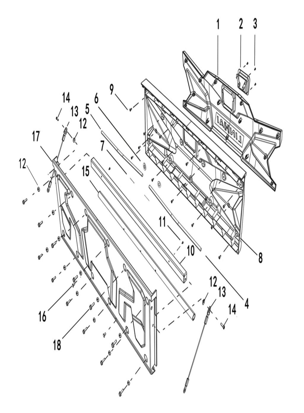 FENDER (FOR UTV WITH REAR PLASTIC CARGO)