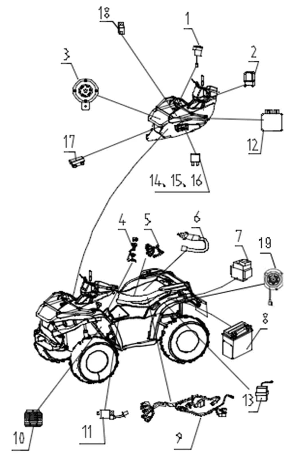 BATTERY Of ATV300-D EFI T3b