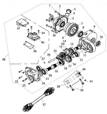 BOLT M8X1X16 of ATV300-D EFI T3b