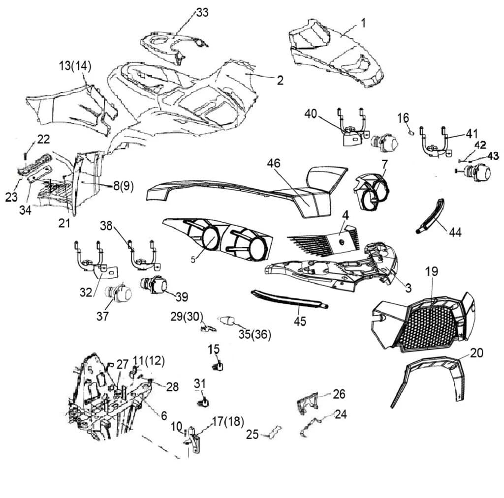 ADJUSTMENT BOLT,HEADLIGHT ATV200-D T3b
