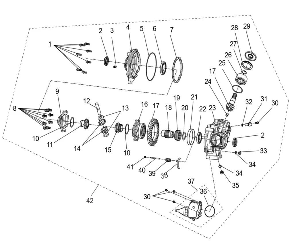 AXLE BEVEL Garnitură(0.8)