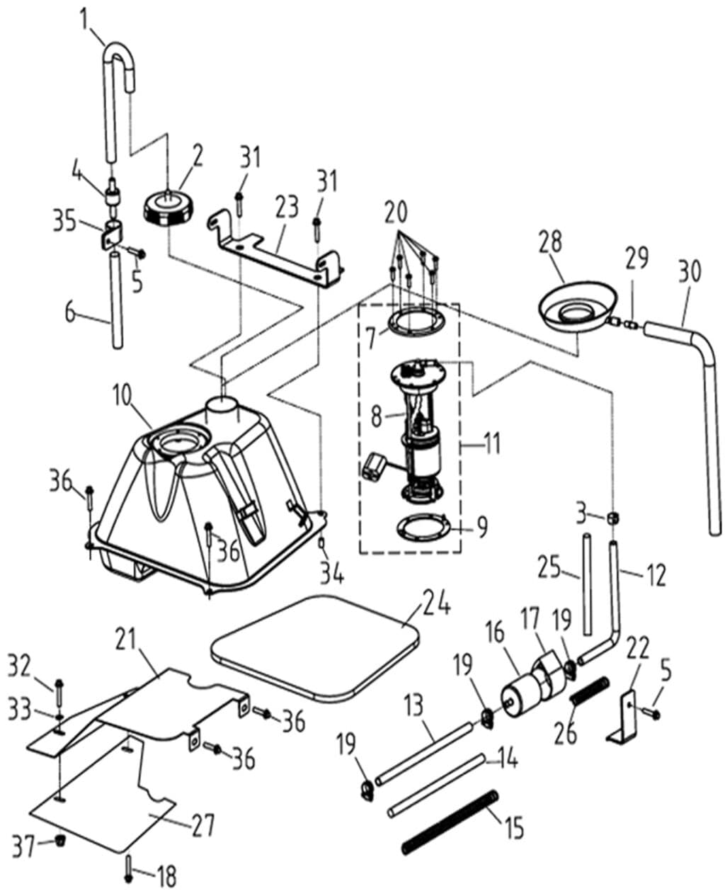 Rezervor combustibil (FOR TOP PUMP)