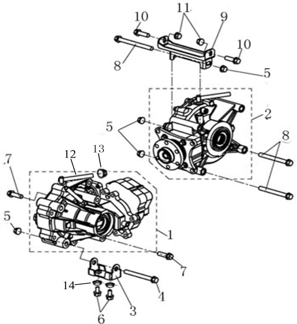 FRONT AND REAR GEAR-BOX