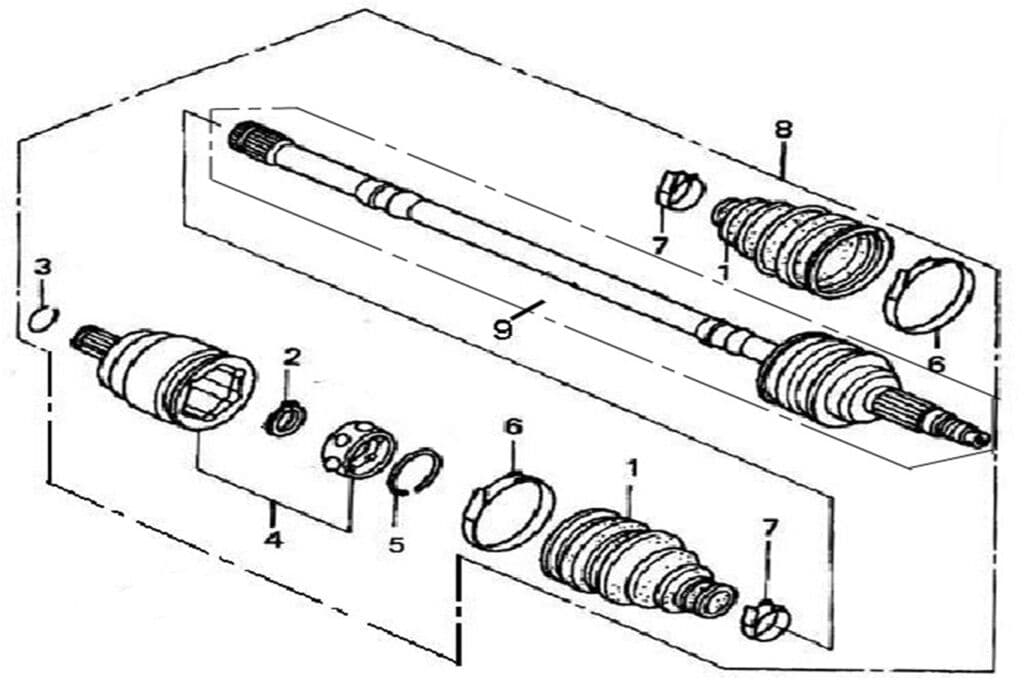 FRONT RIGHT DRIVE AXLE (FOR 4WD)