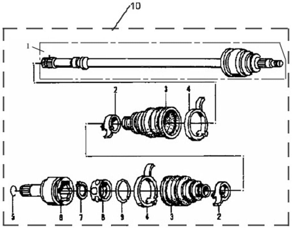 REAR LEFT DRIVE AXLE