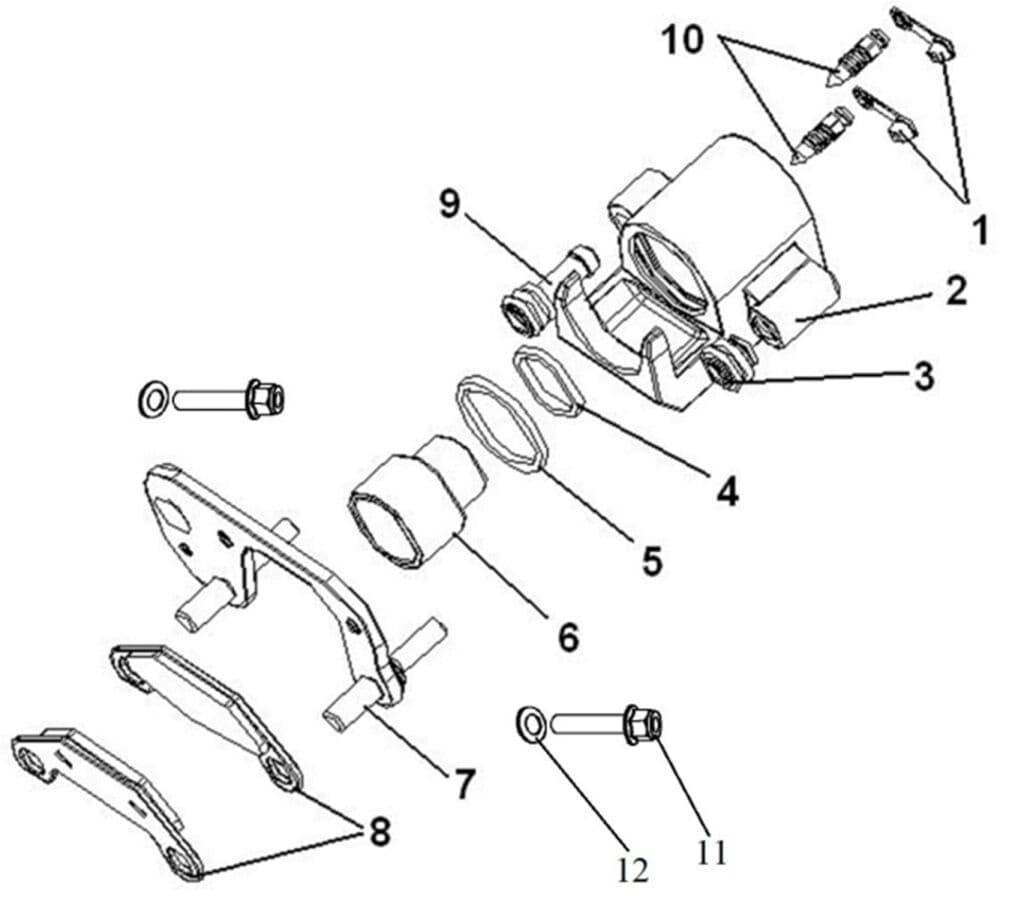 BRAKE CALIPER,R.FR 0F EUROPE BRAKING SYSTEM