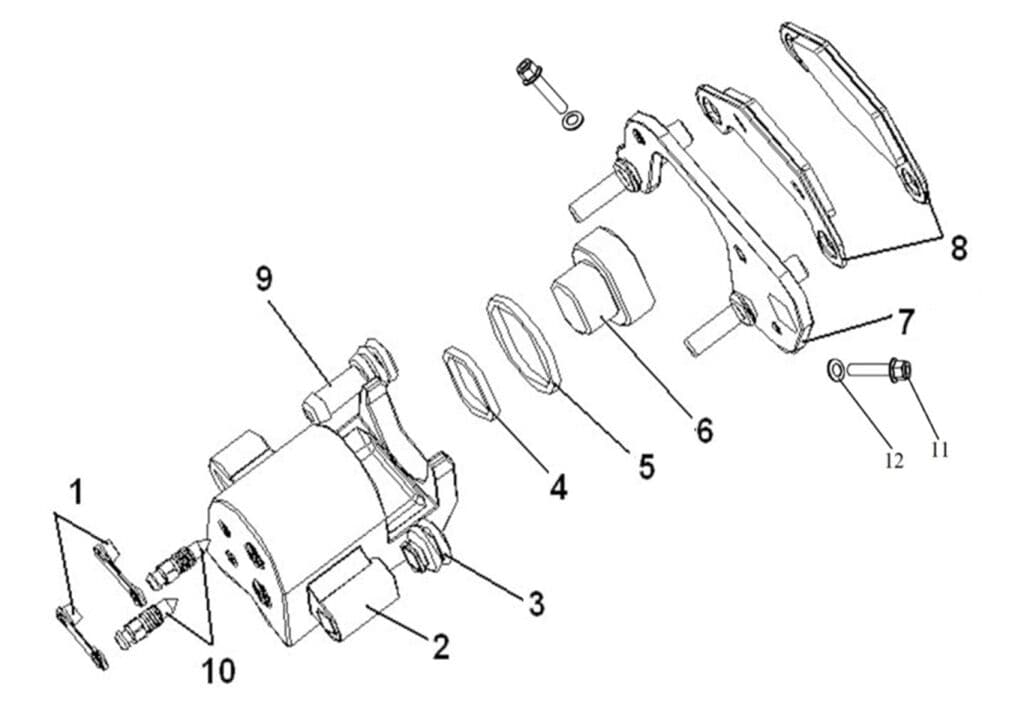 BRAKE CALIPER,L.FR 0F EUROPE BRAKING SYSTEM