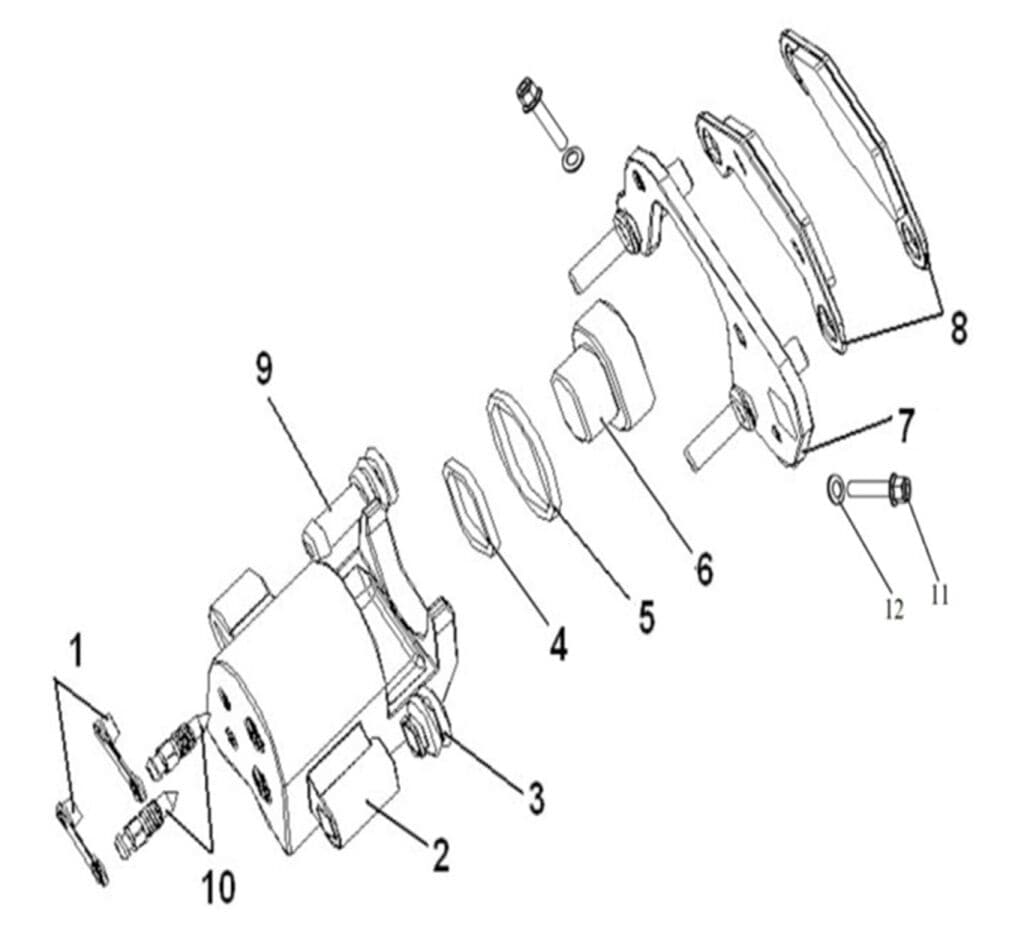 BRAKE CALIPER,L.RR 0F EUROPE BRAKING SYSTEM