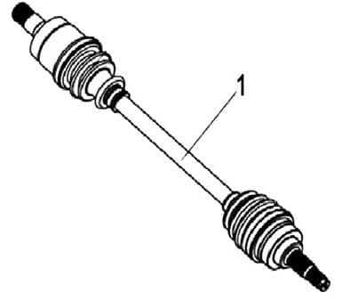 FRONT LEFT DRIVE AXLE (FOR 4WD)