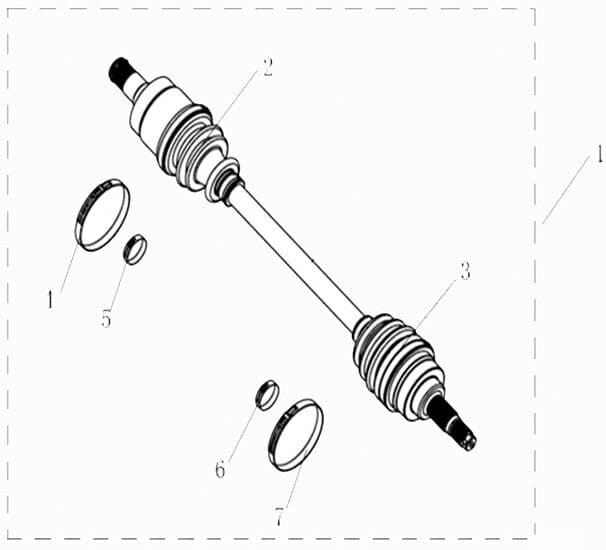 FRONT RIGHT DRIVE AXLE