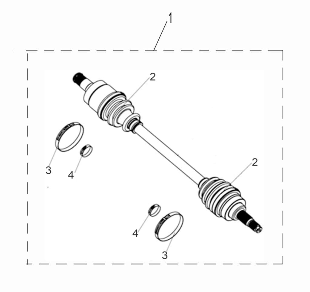 FRONT DRIVE AXLE (T3 EFI) (FOR 4WD)