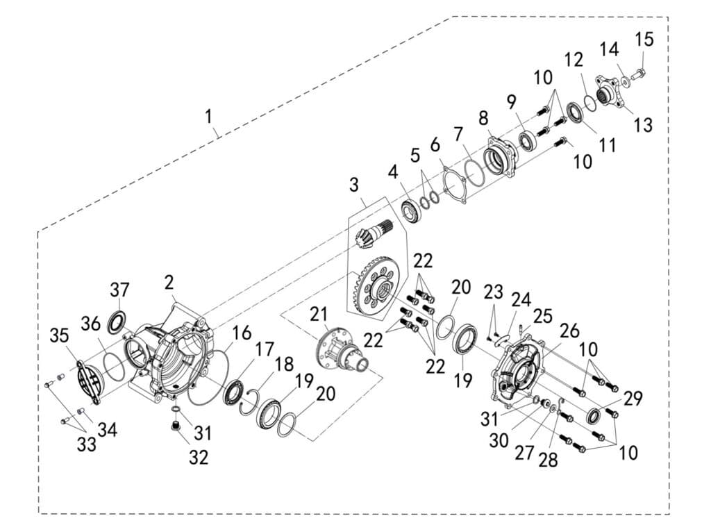 REAR AXLE ASSY